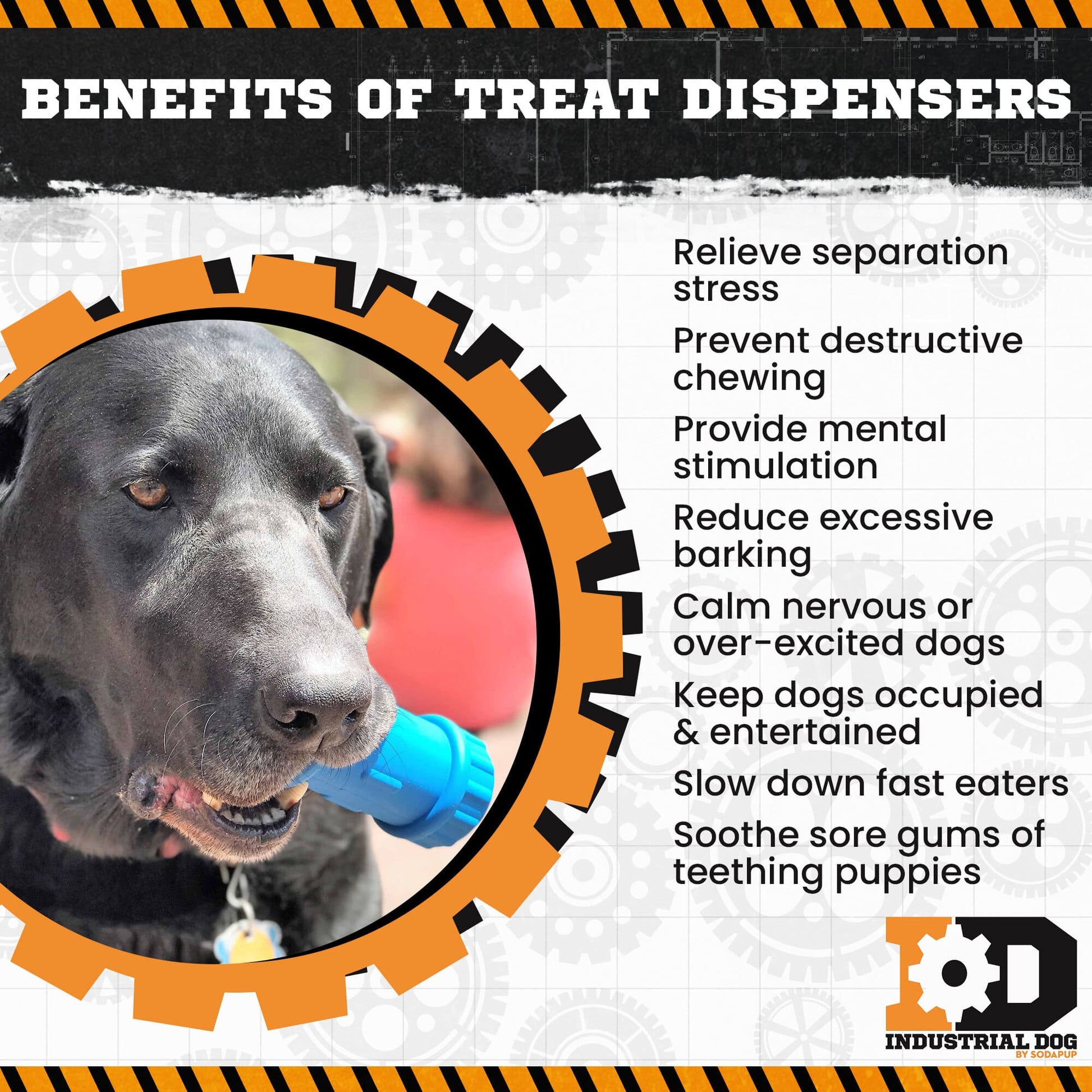 Discover the numerous benefits of SodaPup's ID Bone Durable Rubber Chew Toy and Treat Dispenser, which enhance mealtime by serving as a slow feeder while also dispensing tasty treats. These innovative devices combine the advantages of a durable chew toy with a treat dispenser.