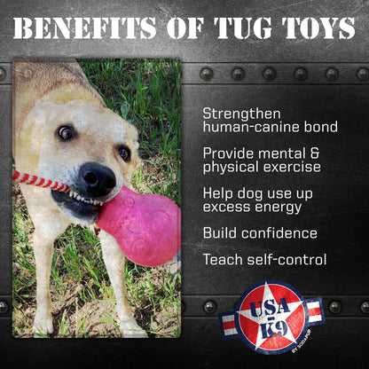 Benefits of the USA-K9 Skull Durable Rubber Chew Toy, Treat Dispenser, Reward Toy, Tug Toy and Retrieving Toy - Pink by SodaPup.