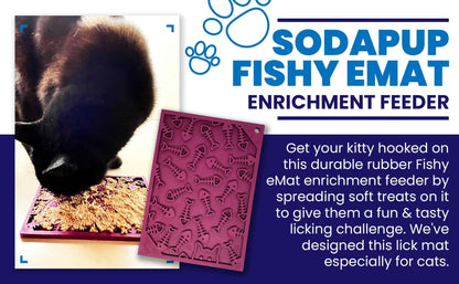 Fishy Design EMat Enrichment Lick Mat - Small by SodaPup is the enrichment feeder for your furry friend.