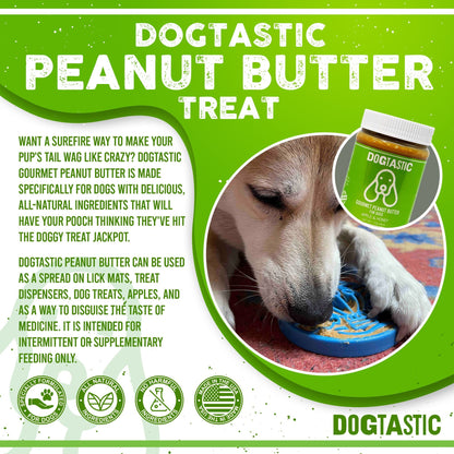 SodaPup's Dogtastic Gourmet Peanut Butter for Dogs - Pumpkin & Honey Flavor is an all natural peanut butter treat made in USA for dogs.