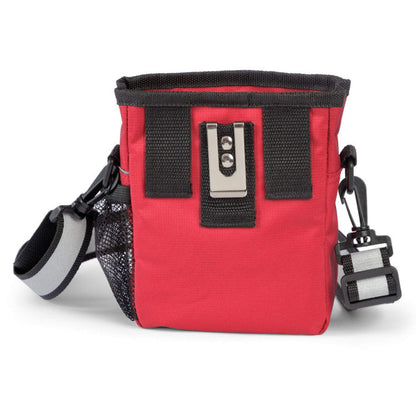 A red and black Mobile Dog Gear Day or Night Walking Bag.