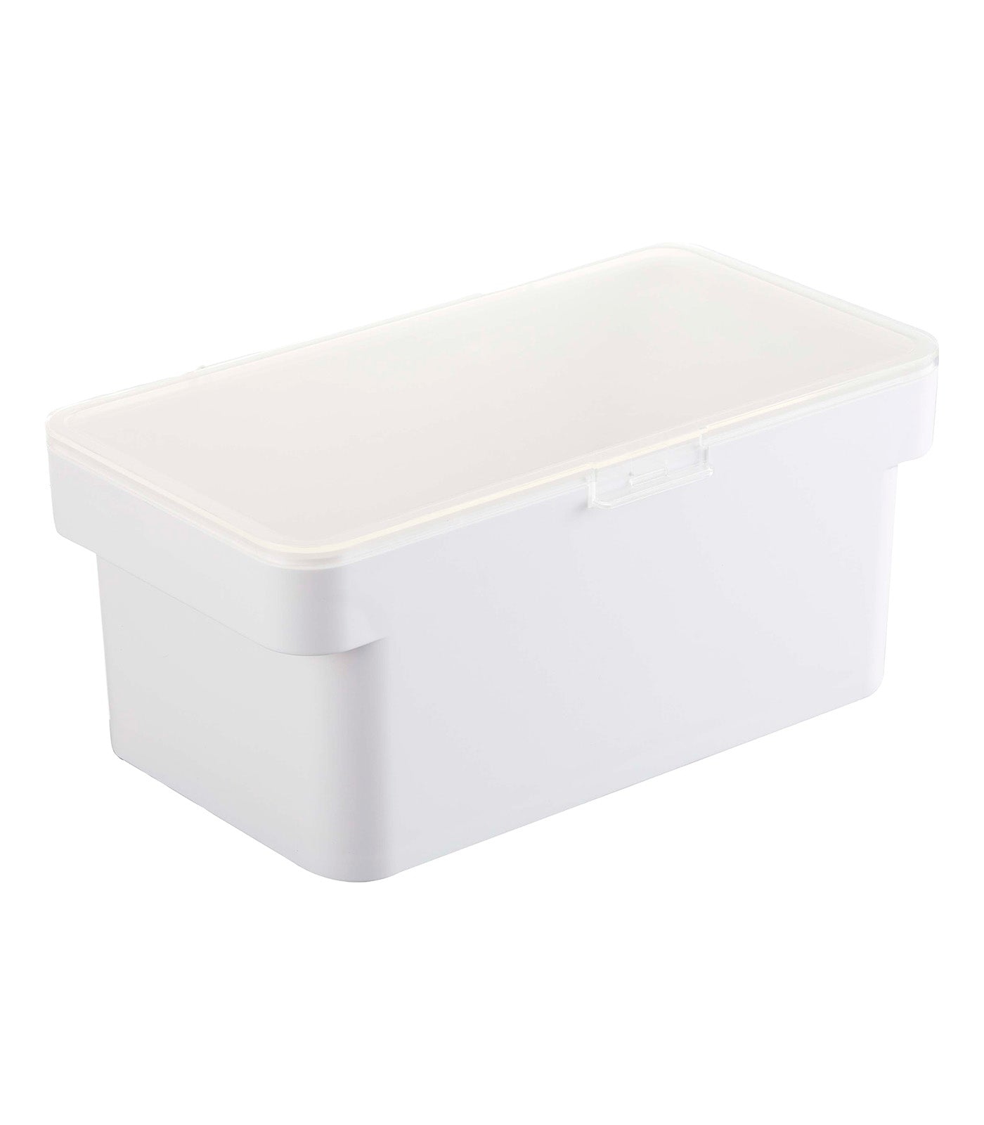 An Airtight Pet Food Container - Three Sizes by Yamazaki Home, featuring a white plastic storage box on a white background.