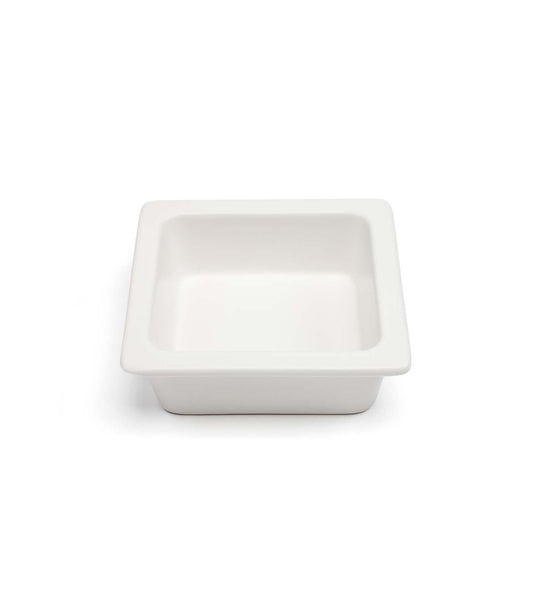 A Yamazaki Home Replacement Ceramic Bowl for Pet Food Bowl on a white surface.