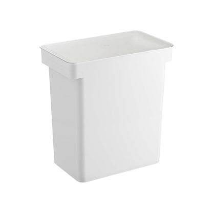 The Yamazaki Home Rolling Airtight Pet Food Container (25 Lbs.) is a rectangular white plastic bin with a fitted lid, perfect for airtight kibble storage or heavy-duty food use, shown against a white background.