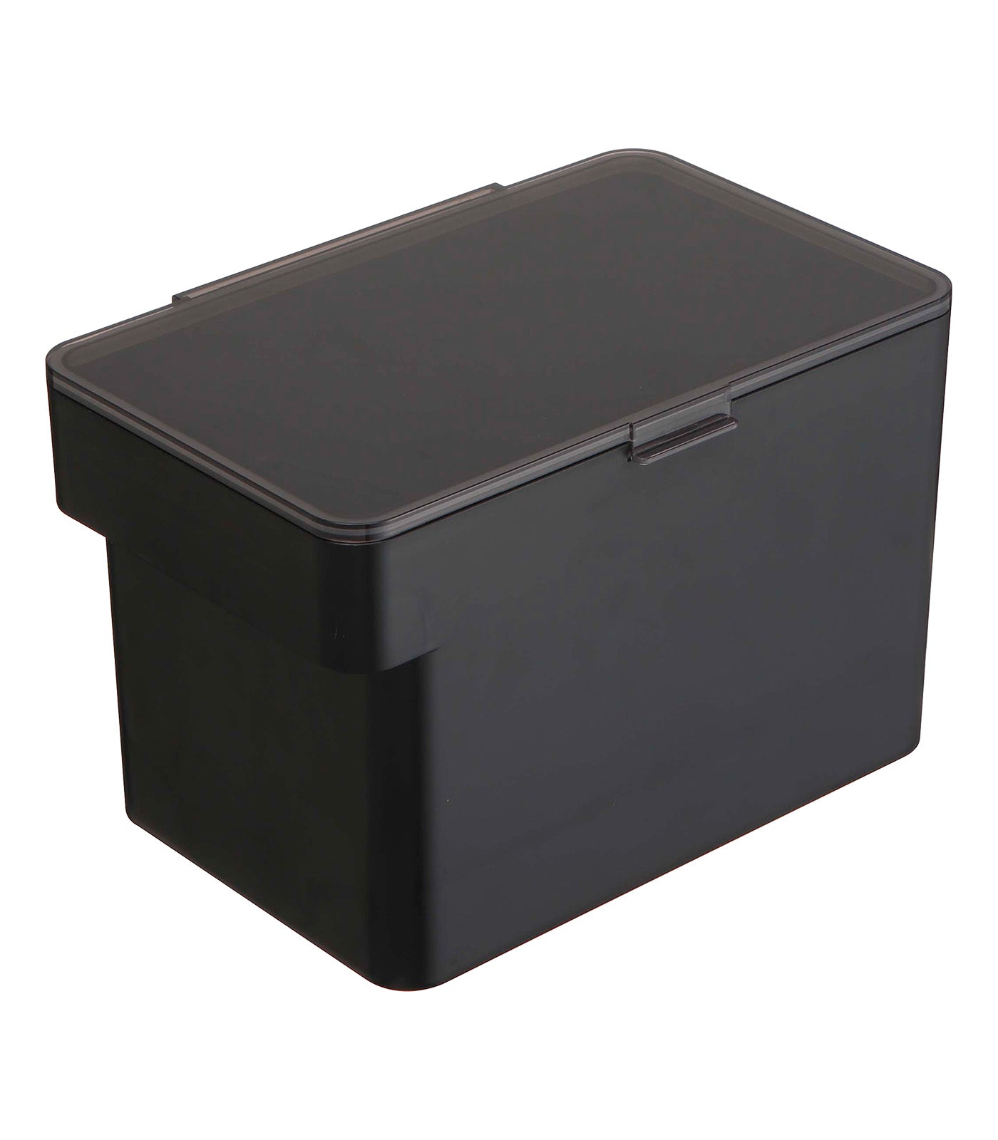 An Airtight Pet Food Container - Three Sizes from Yamazaki Home, in black plastic, on a white background.