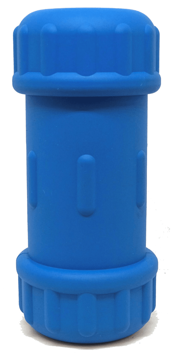 A durable SodaPup blue plastic container with a lid.