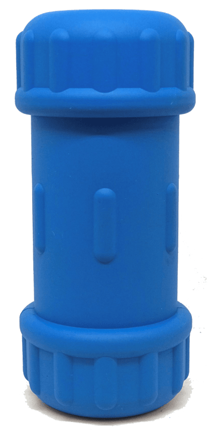 A durable SodaPup blue plastic container with a lid.